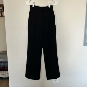 LOFT Black Wide-Leg Trousers